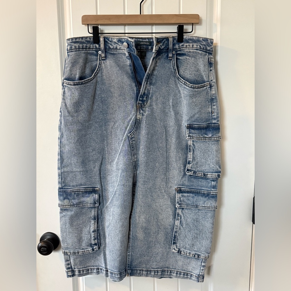 Wild Fable Men's Light Blue Denim Cargo Skirt